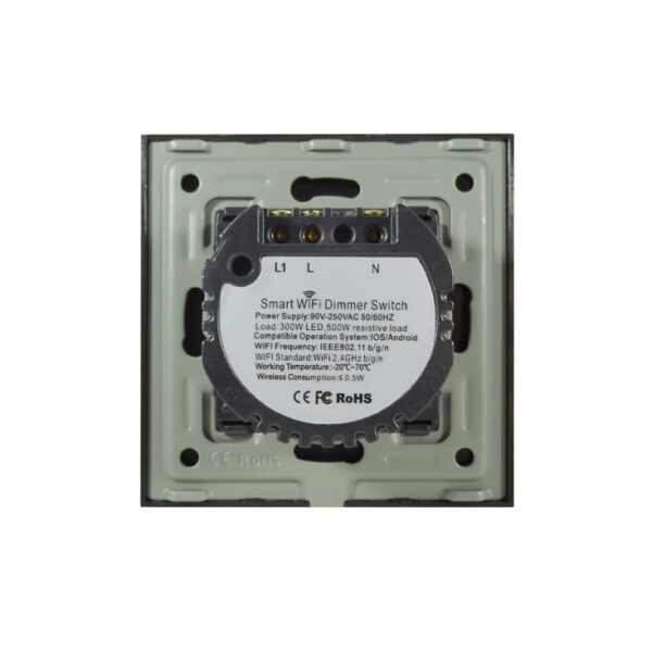 Wi-Fi smart dimer prekidač svetla 10A crni