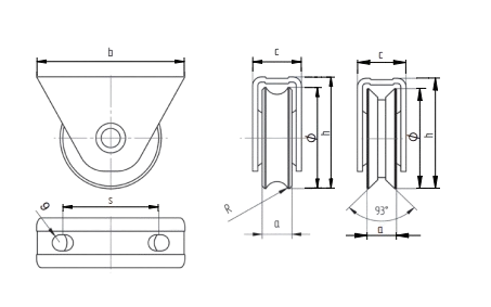 H/31V-60 Točkić za kliznu kapiju