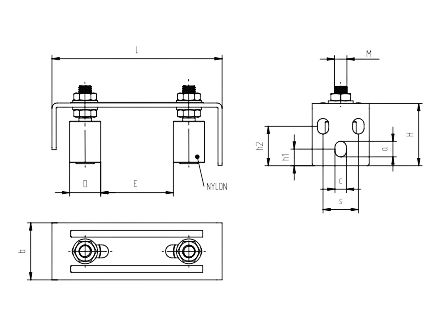 H/12-2 Vodilica za kliznu kapiju sa 2 rolnice