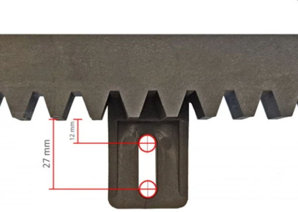 Zubčasta letva sa 6 prihvata za kapije